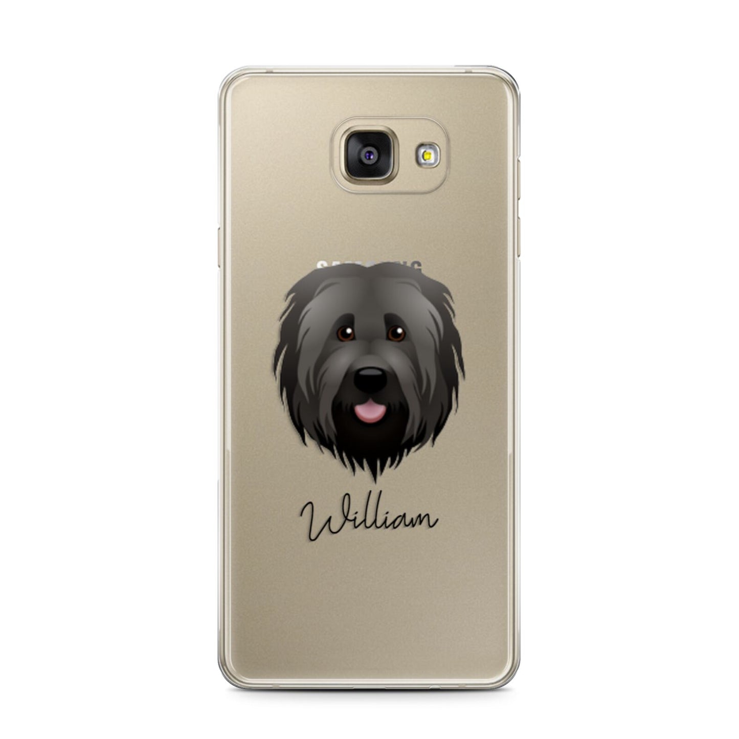 Briard Personalised Samsung Galaxy A7 2016 Case on gold phone