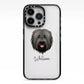 Briard Personalised iPhone 13 Pro Black Impact Case on Silver phone