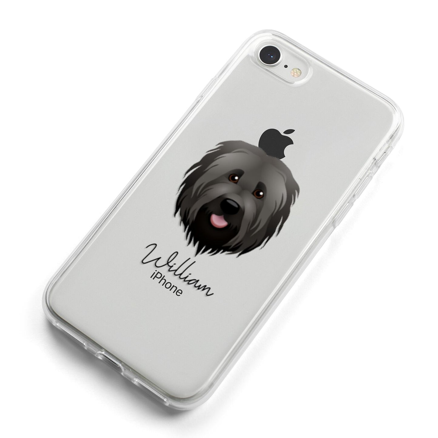 Briard Personalised iPhone 8 Bumper Case on Silver iPhone Alternative Image