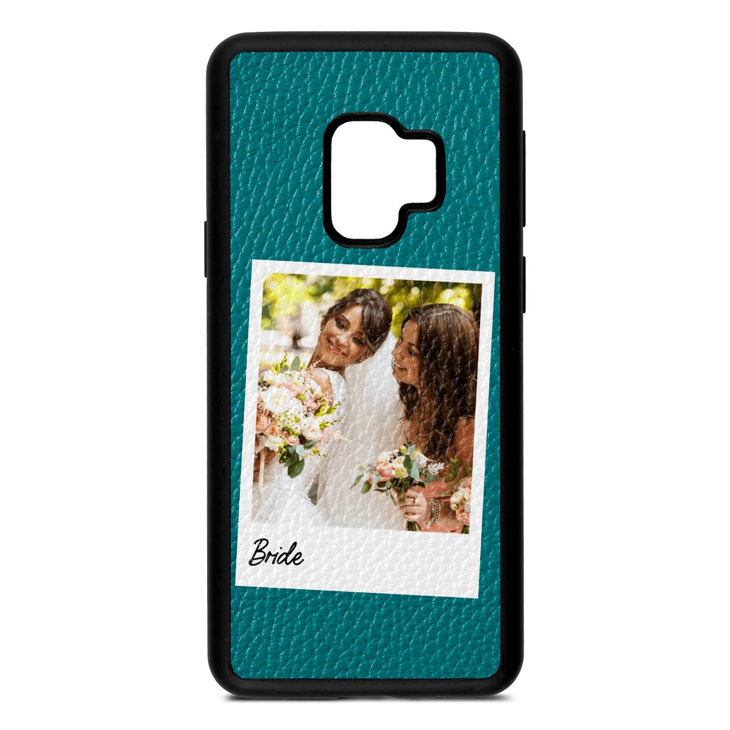 Bridal Photo Green Pebble Leather Samsung S9 Case