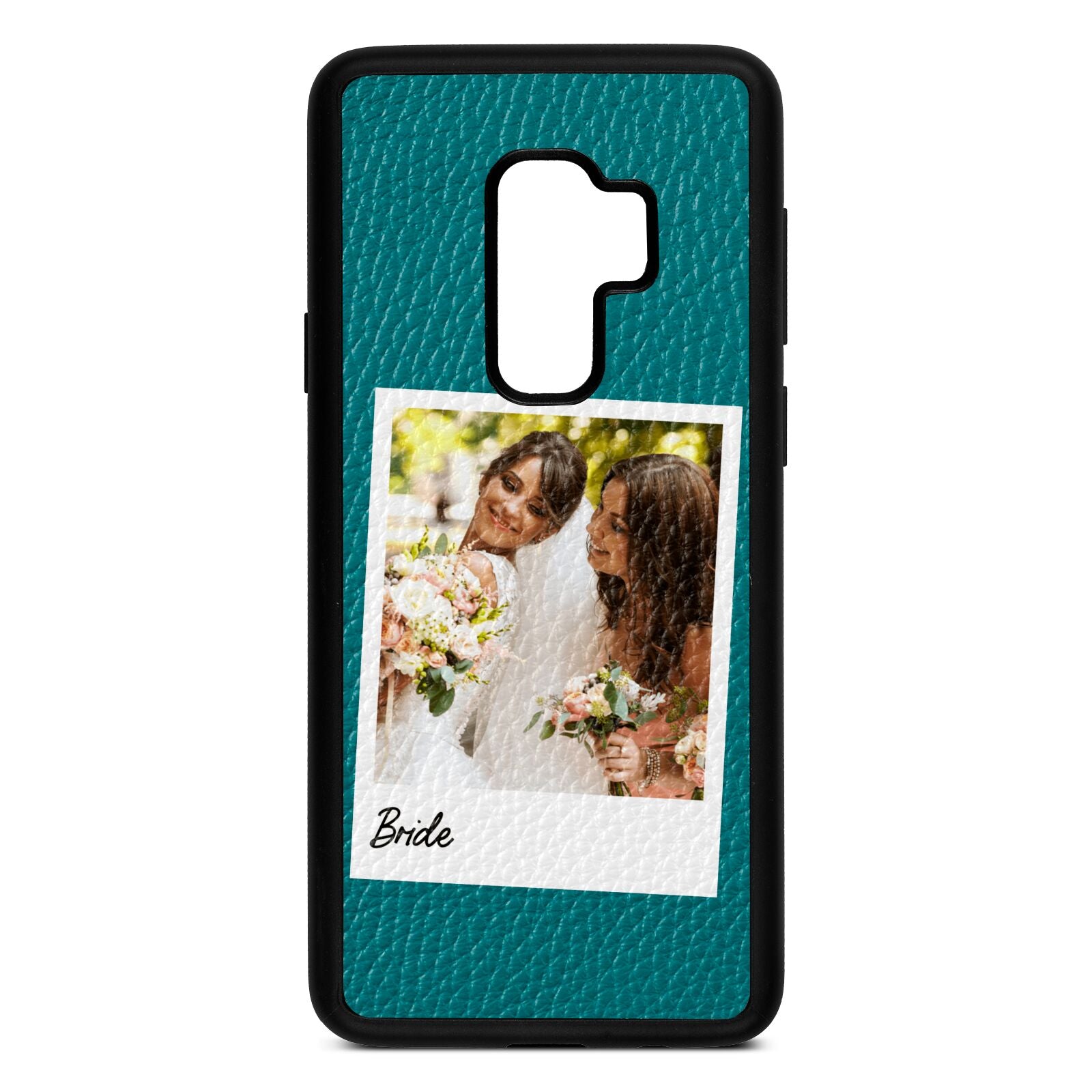 Bridal Photo Green Pebble Leather Samsung S9 Plus Case
