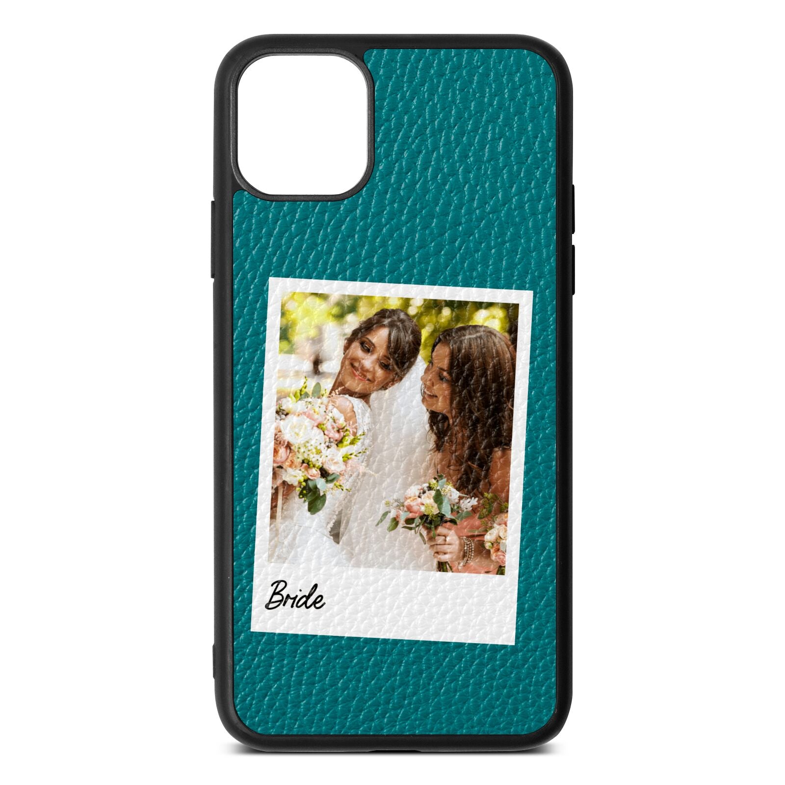 Bridal Photo Green Pebble Leather iPhone 11 Pro Max Case