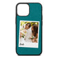 Bridal Photo Green Pebble Leather iPhone 13 Mini Case