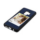 Bridal Photo Navy Blue Pebble Leather Samsung S9 Case Side Angle