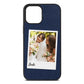 Bridal Photo Navy Blue Pebble Leather iPhone 12 Pro Max Case