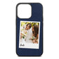 Bridal Photo Navy Blue Pebble Leather iPhone 13 Pro Case