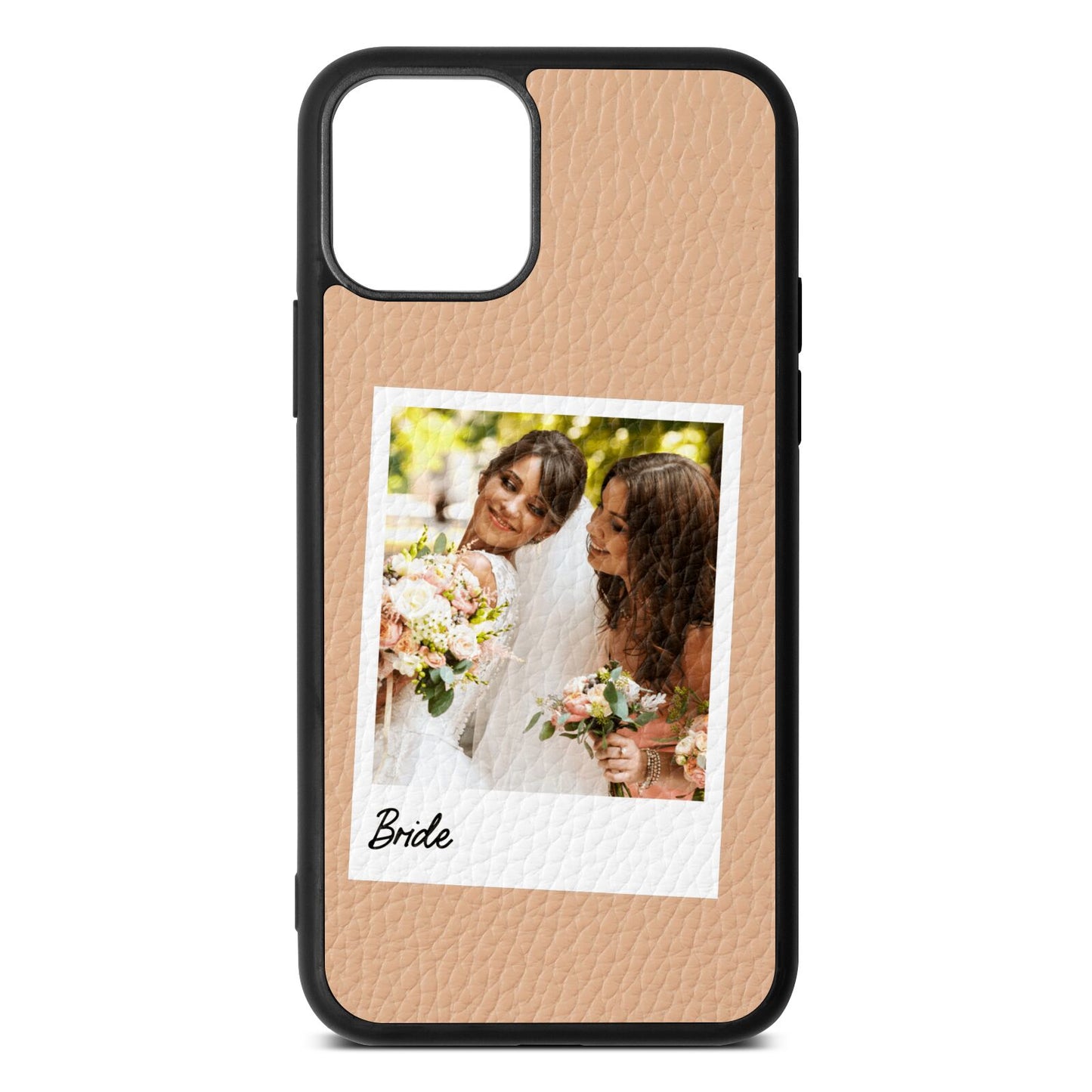 Bridal Photo Nude Pebble Leather iPhone 11 Case