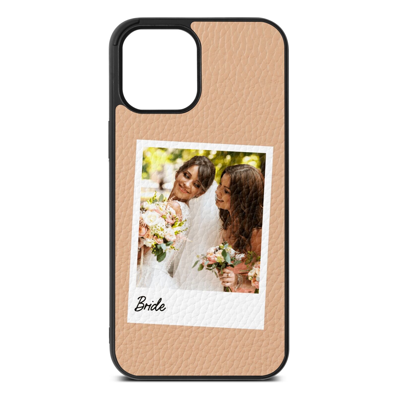 Bridal Photo Nude Pebble Leather iPhone 12 Pro Max Case