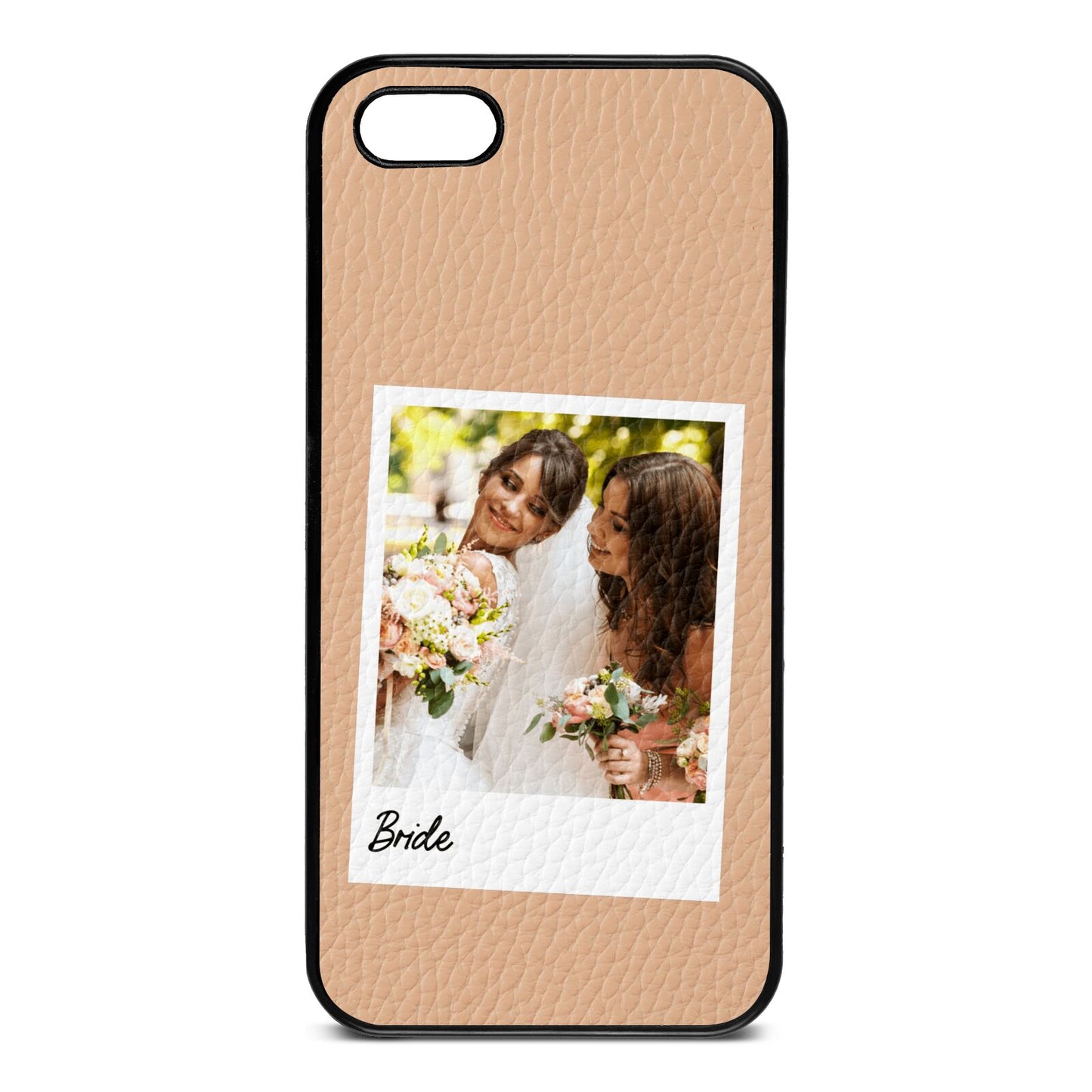 Bridal Photo Nude Pebble Leather iPhone 5 Case