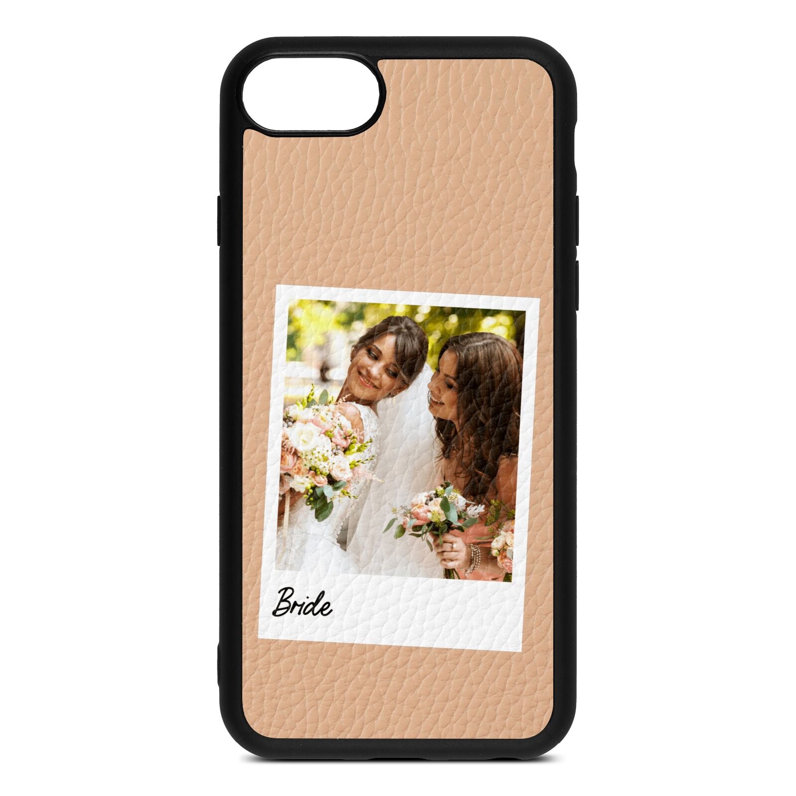 Bridal Photo Nude Pebble Leather iPhone 8 Case