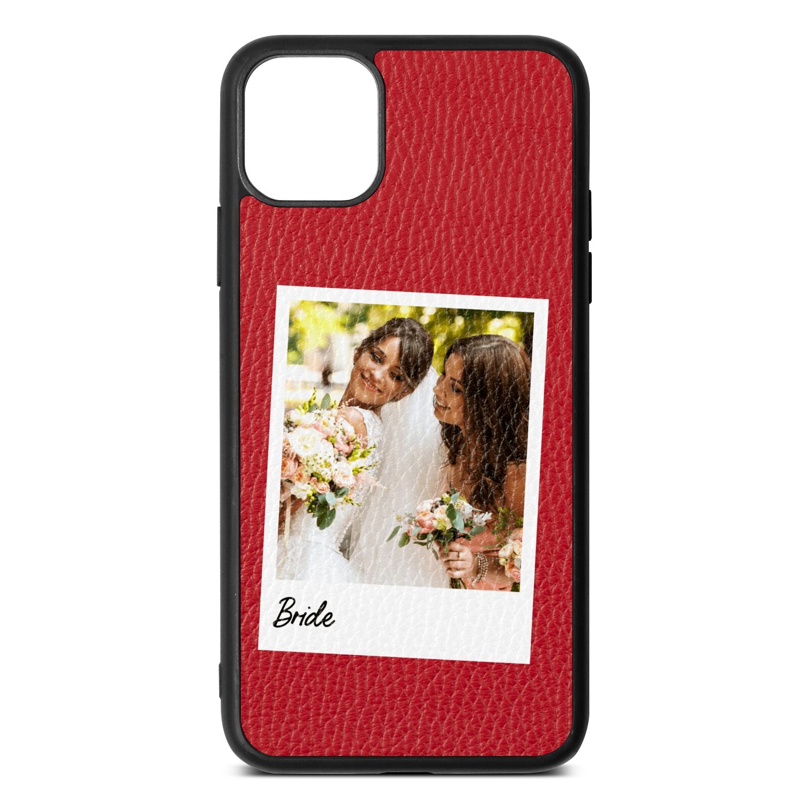 Bridal Photo Red Pebble Leather iPhone 11 Pro Max Case