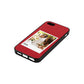 Bridal Photo Red Pebble Leather iPhone 5 Case Side Angle