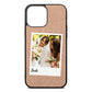 Bridal Photo Rose Gold Pebble Leather iPhone 13 Pro Max Case