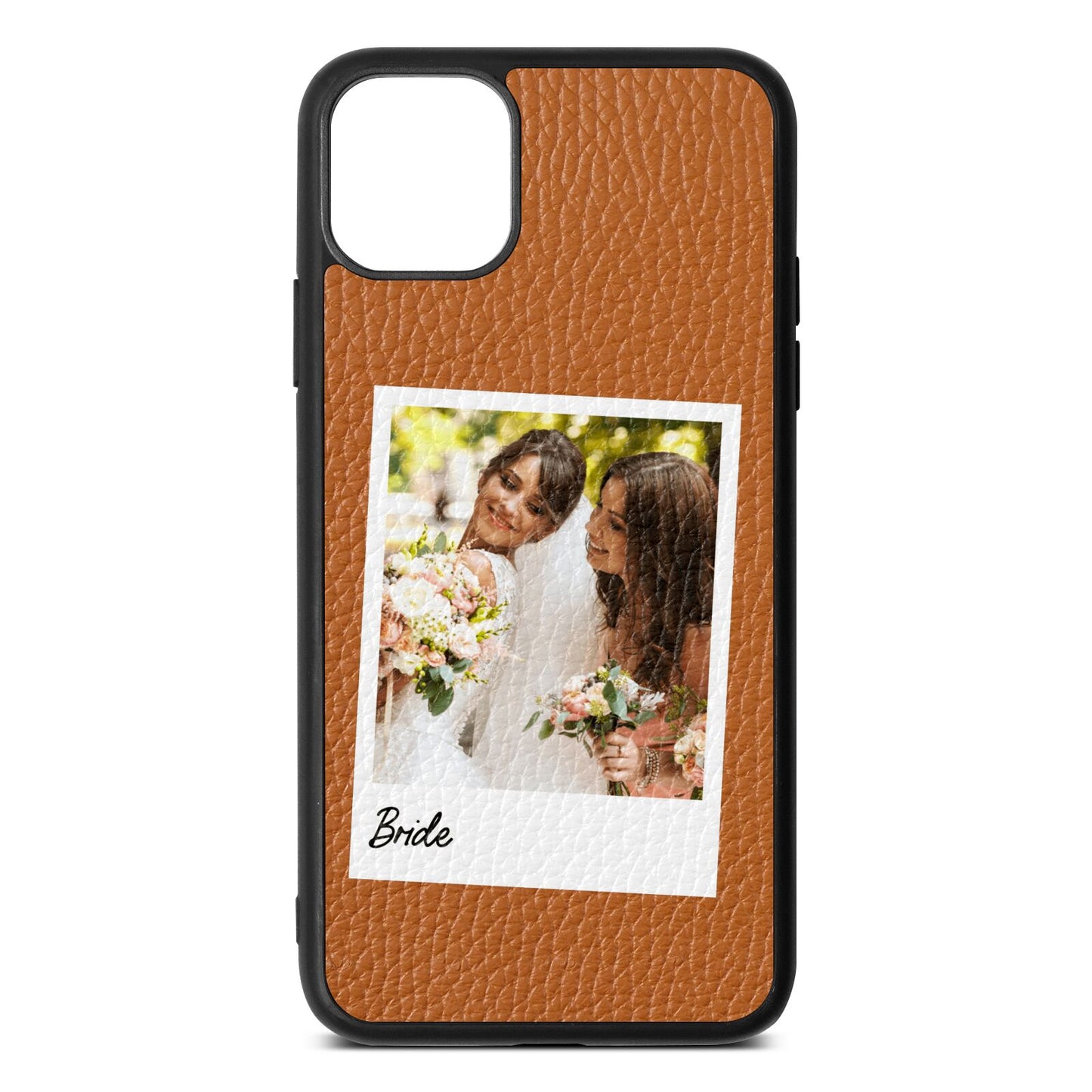 Bridal Photo Tan Pebble Leather iPhone 11 Pro Max Case