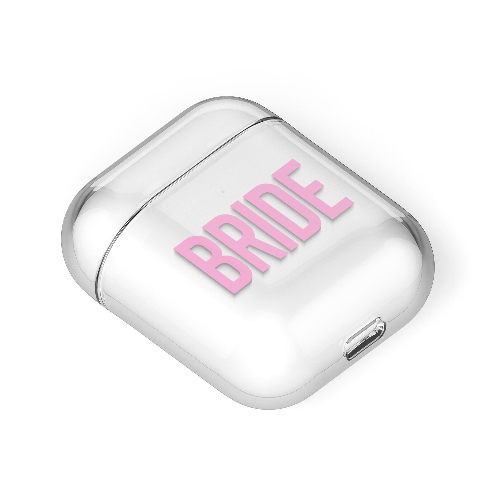 Bride Pink AirPods Case Laid Flat