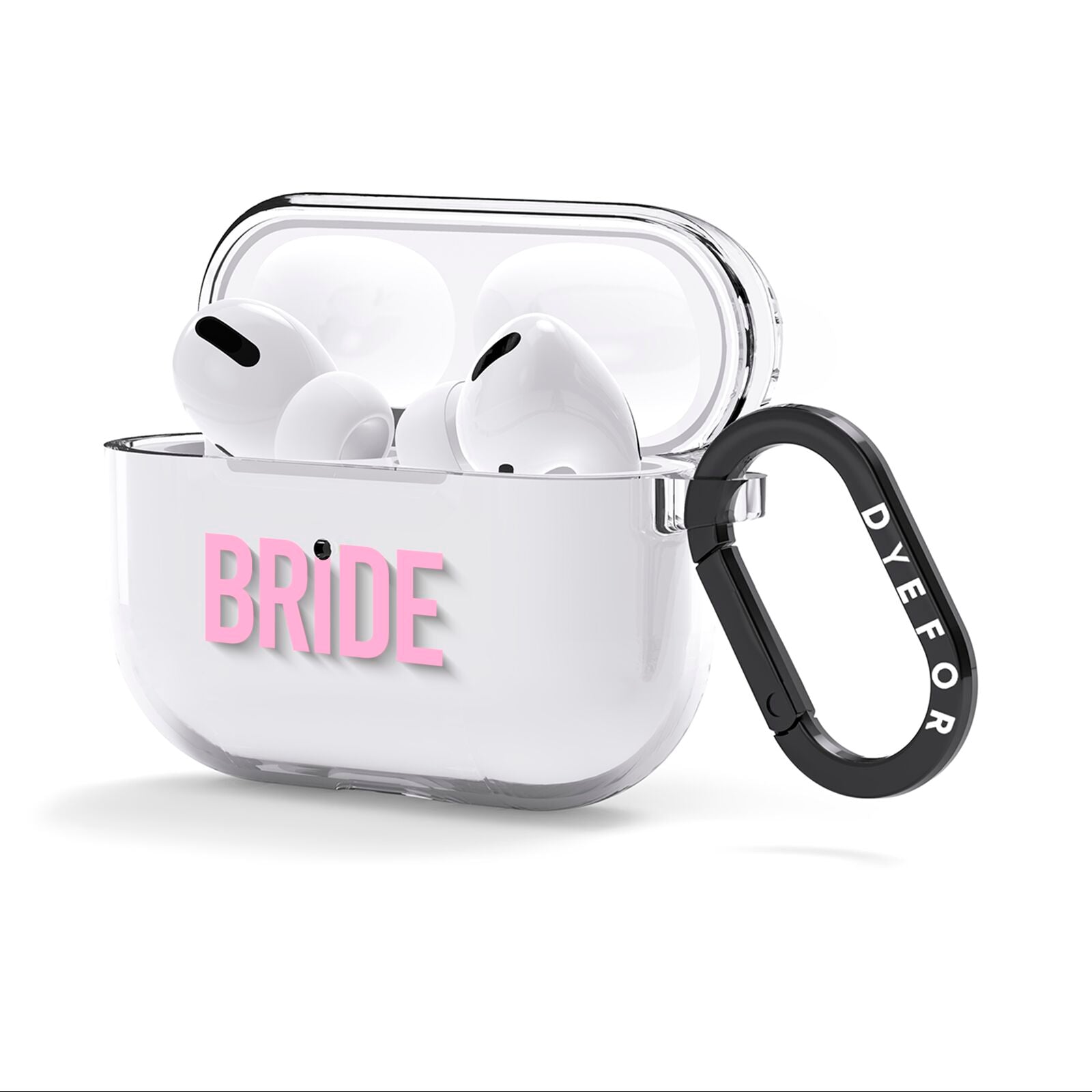 Bride Pink AirPods Clear Case 3rd Gen Side Image