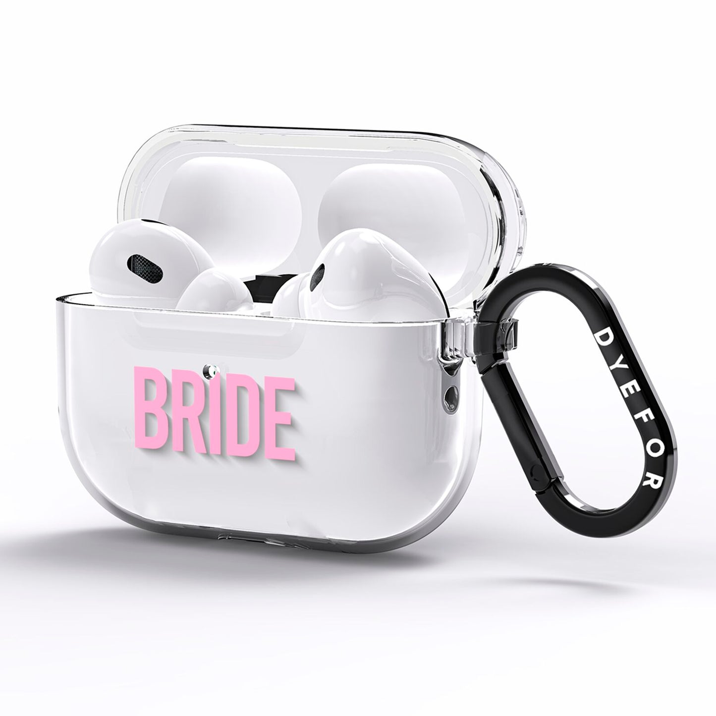 Bride Pink AirPods Pro Clear Case Side Image