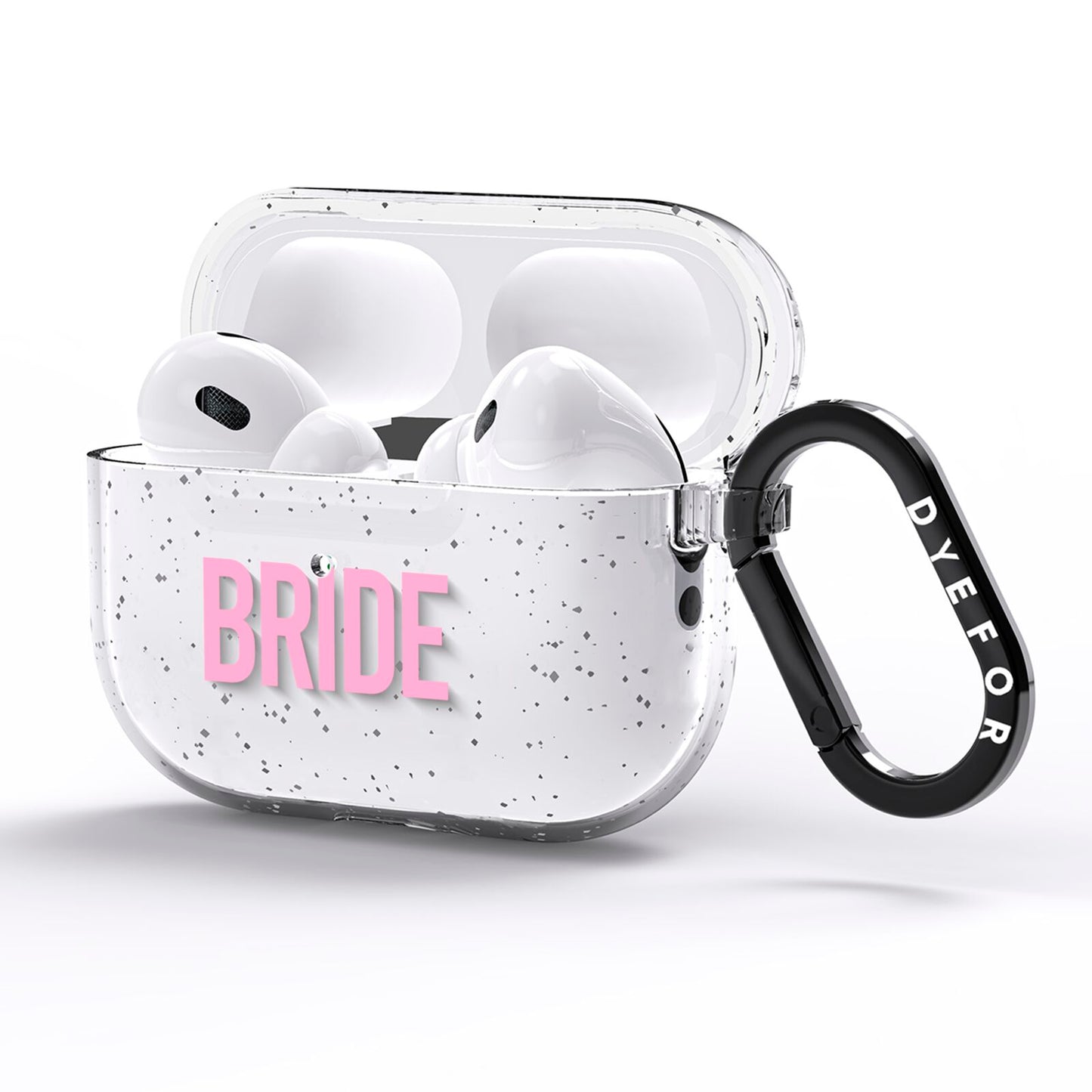 Bride Pink AirPods Pro Glitter Case Side Image