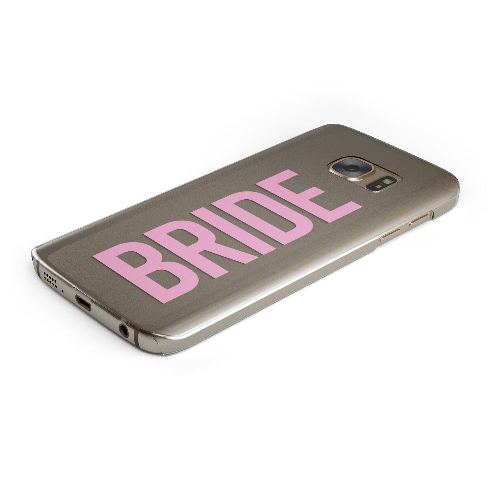 Bride Pink Protective Samsung Galaxy Case Angled Image