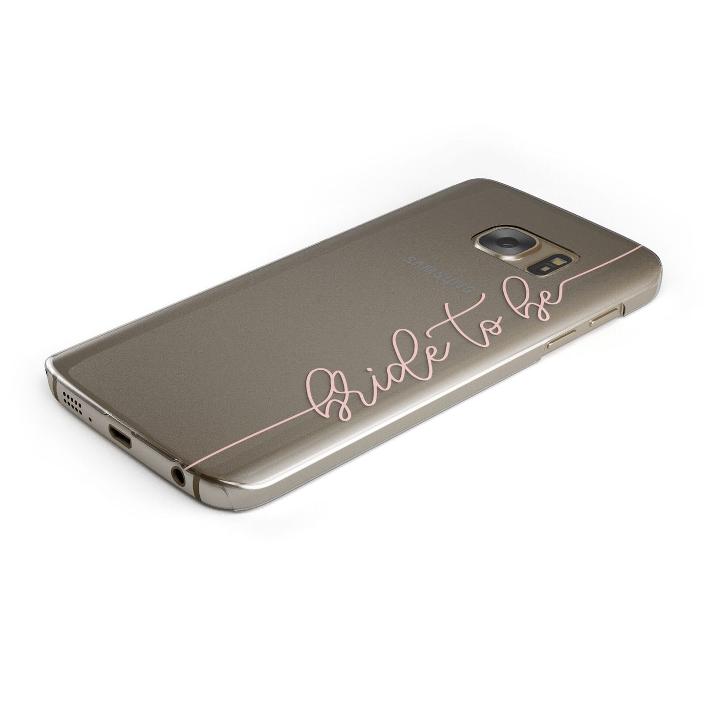 Bride To Be Protective Samsung Galaxy Case Angled Image