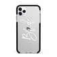 Bride Transparent Apple iPhone 11 Pro Max in Silver with Black Impact Case