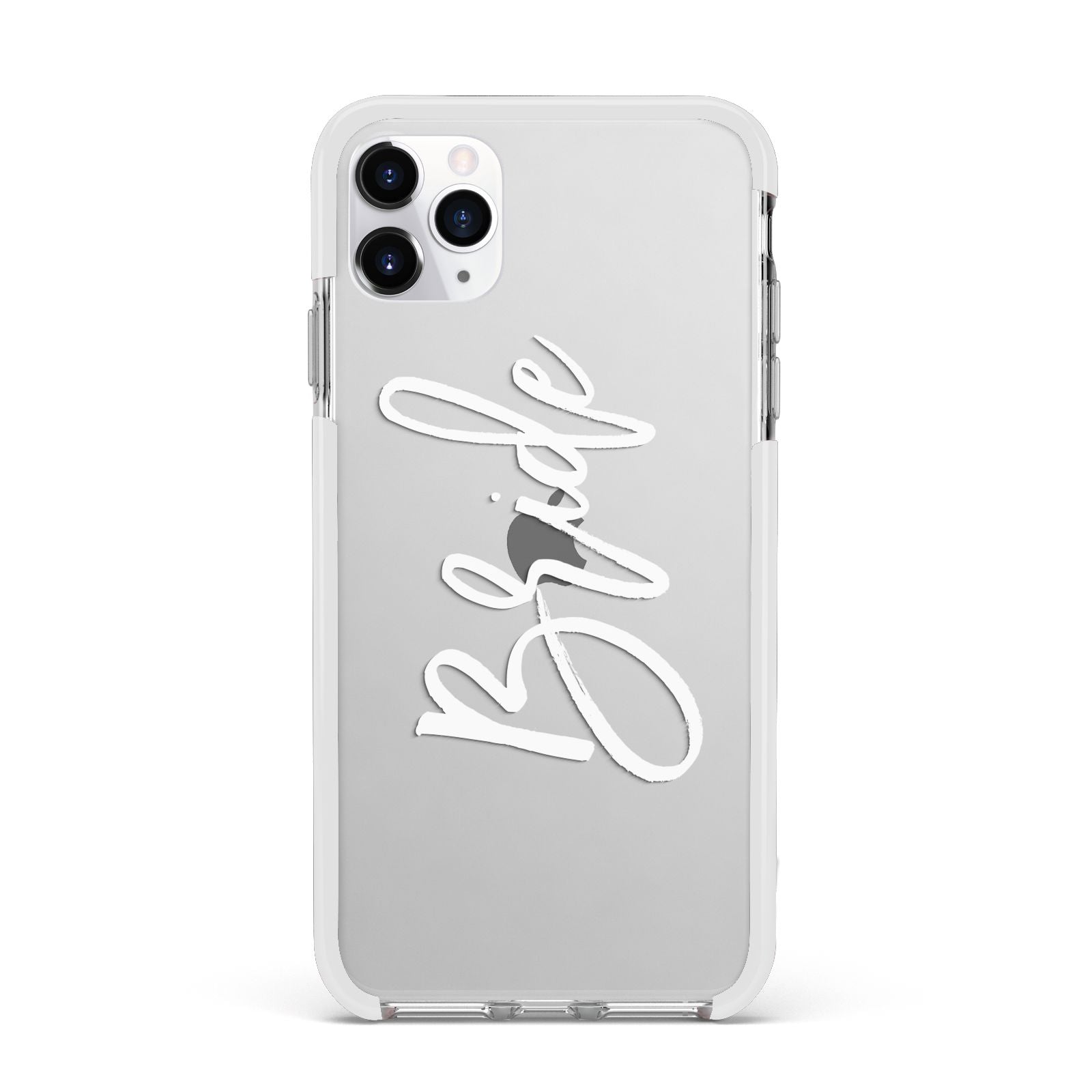Bride Transparent Apple iPhone 11 Pro Max in Silver with White Impact Case