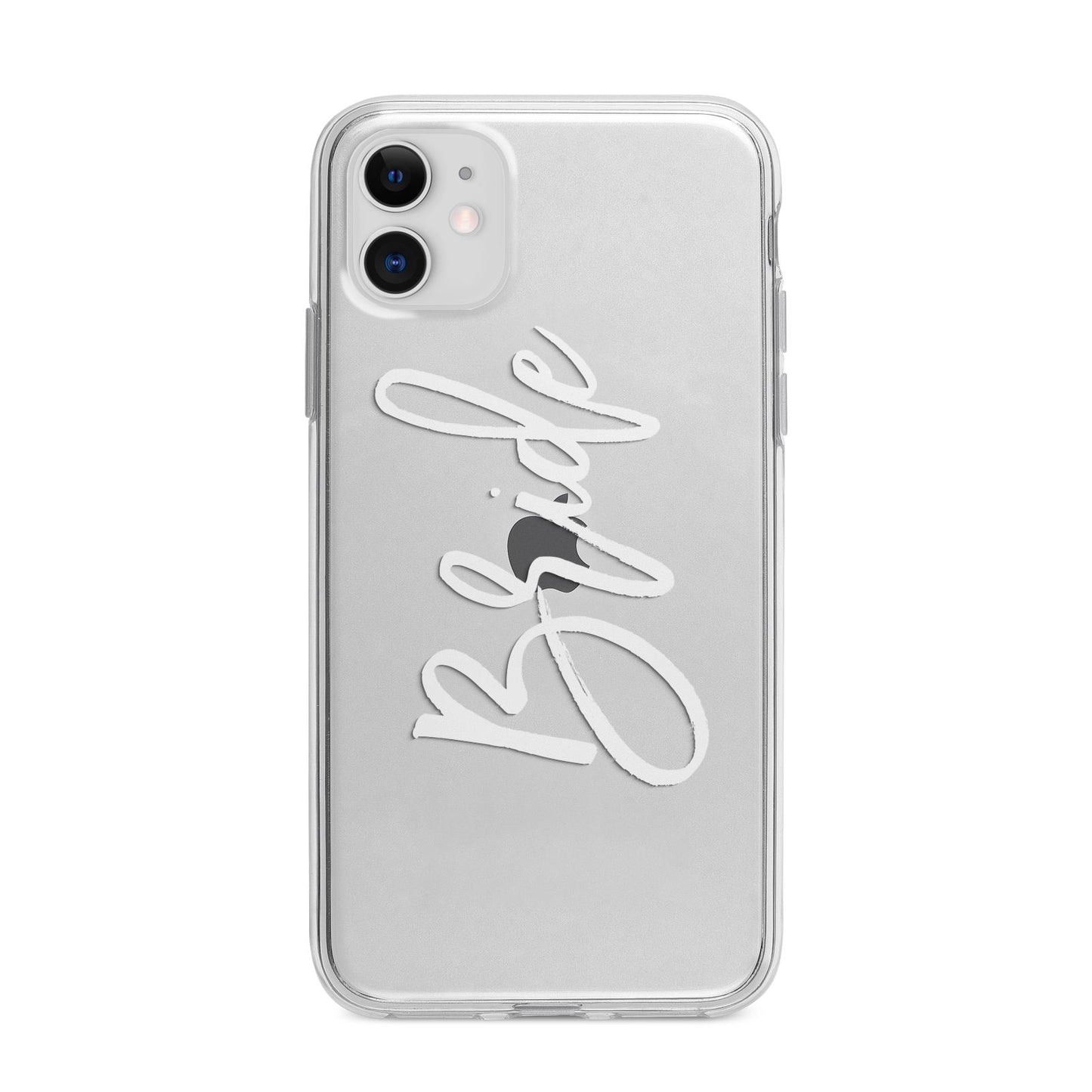 Bride Transparent Apple iPhone 11 in White with Bumper Case