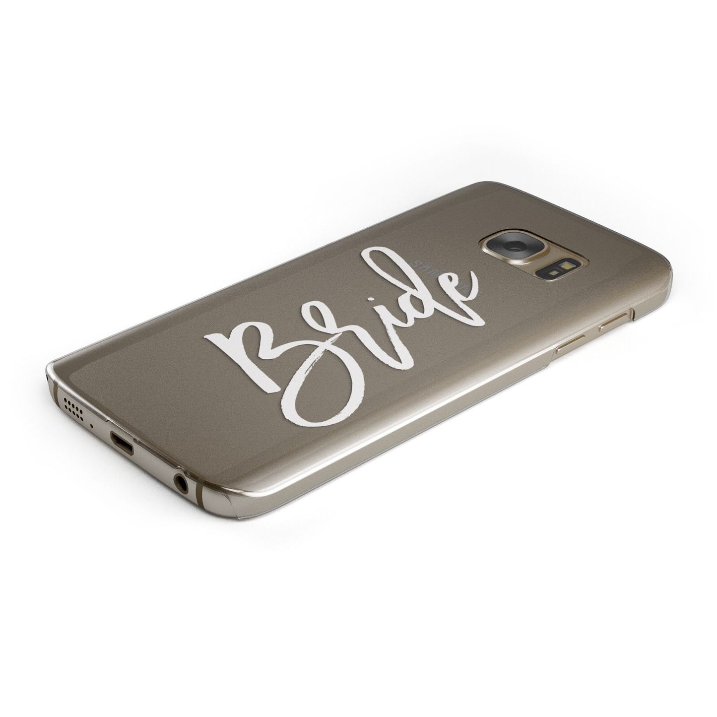 Bride Transparent Protective Samsung Galaxy Case Angled Image