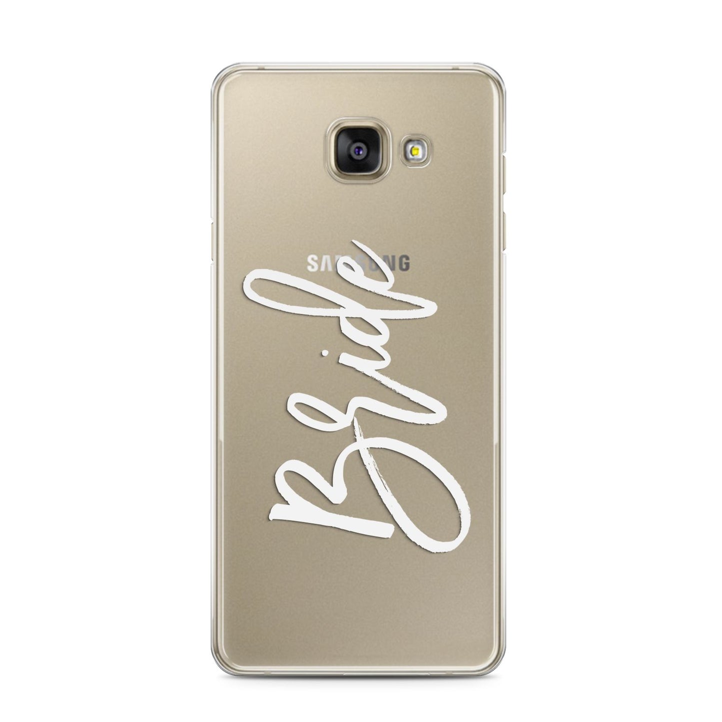 Bride Transparent Samsung Galaxy A3 2016 Case on gold phone