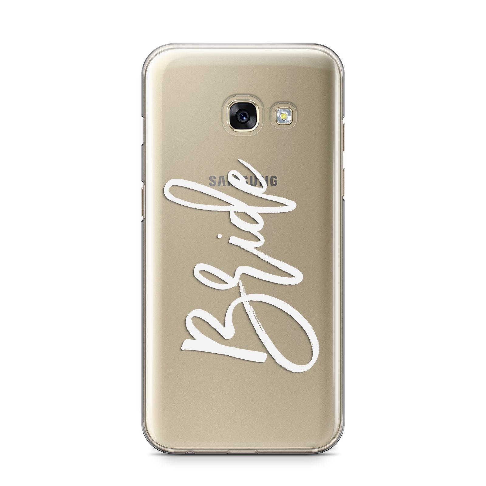 Bride Transparent Samsung Galaxy A3 2017 Case on gold phone