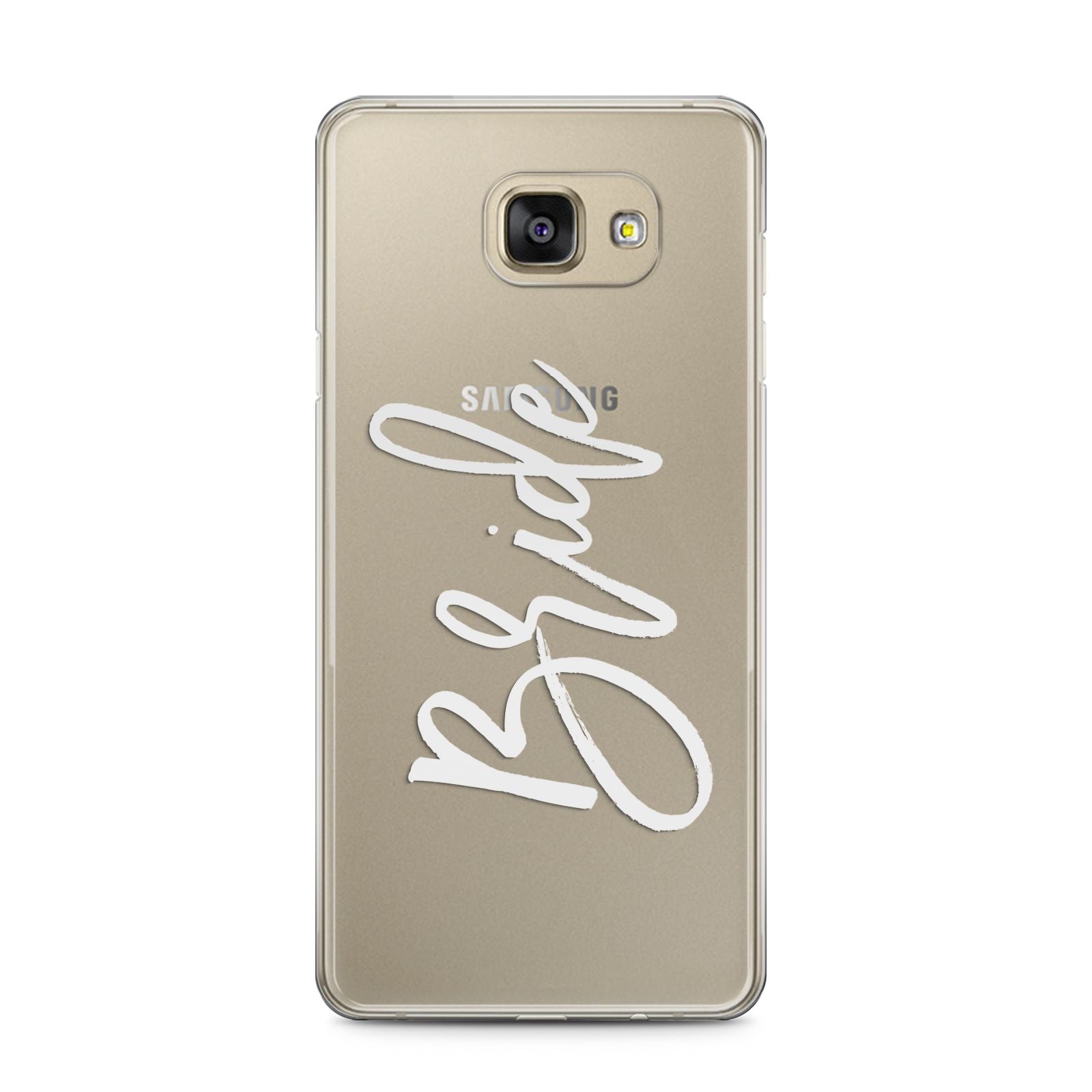 Bride Transparent Samsung Galaxy A5 2016 Case on gold phone