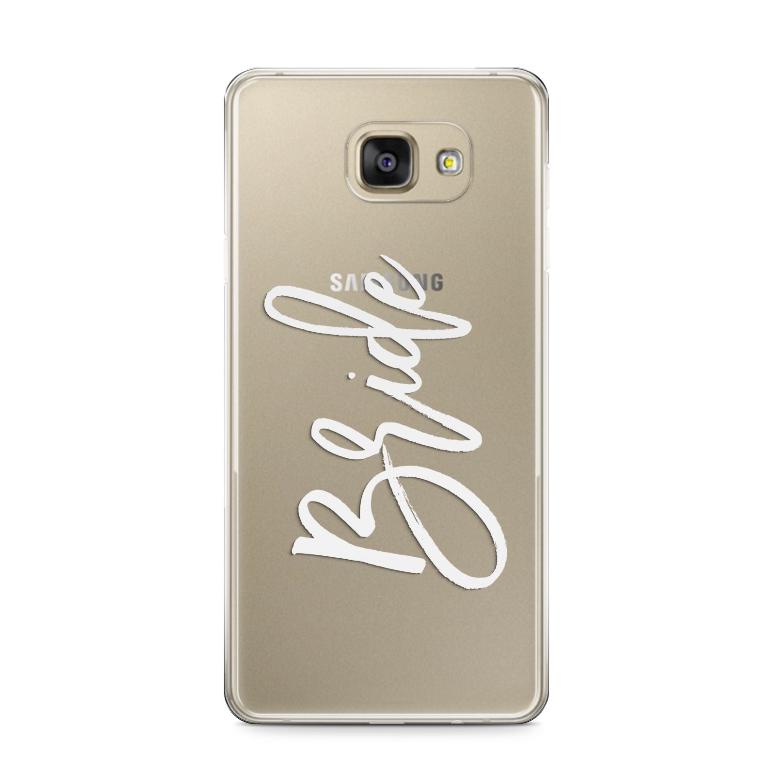 Bride Transparent Samsung Galaxy A9 2016 Case on gold phone