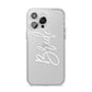 Bride Transparent iPhone 14 Pro Max Clear Tough Case Silver