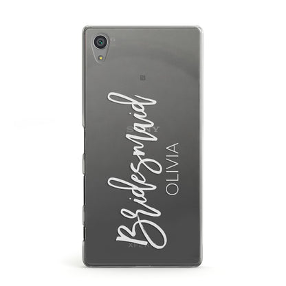 Bridesmaid Personalised Sony Xperia Case