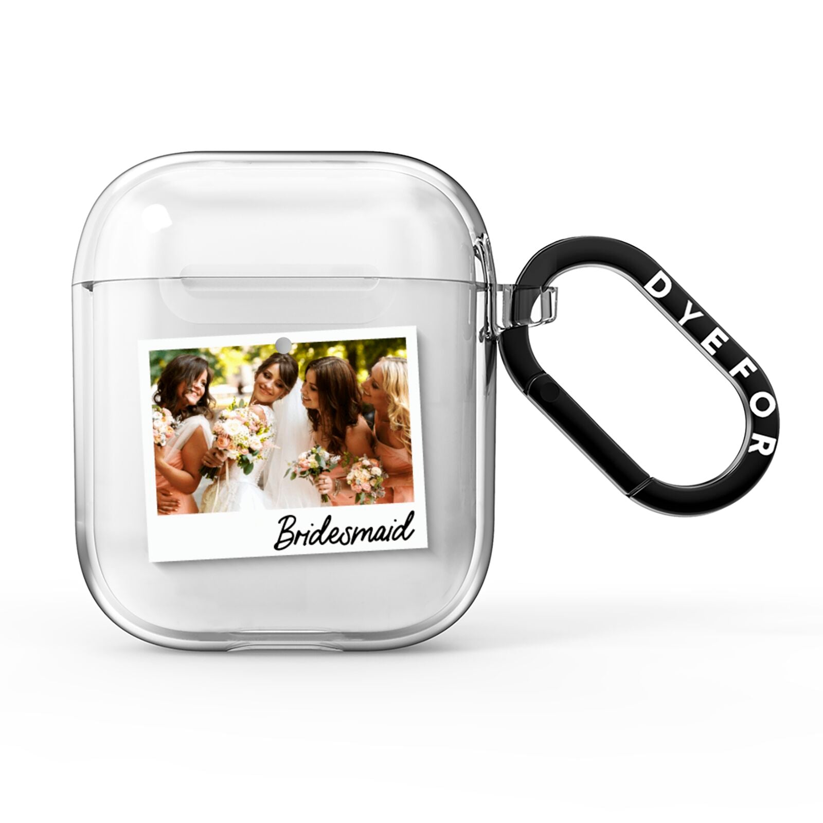 Bridesmaid Photo AirPods Clear Case