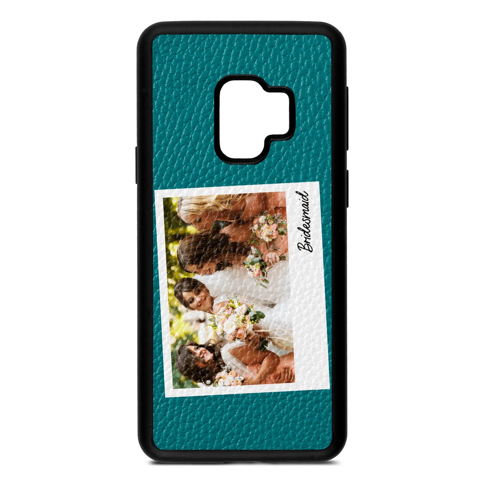 Bridesmaid Photo Green Pebble Leather Samsung S9 Case