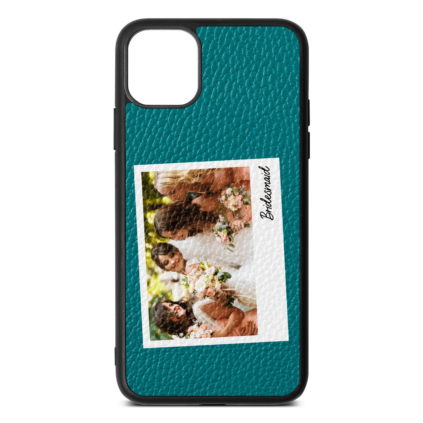 Bridesmaid Photo Green Pebble Leather iPhone 11 Pro Max Case