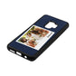 Bridesmaid Photo Navy Blue Pebble Leather Samsung S9 Case Side Angle