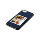 Bridesmaid Photo Navy Blue Pebble Leather iPhone 8 Case Side Angle