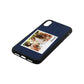 Bridesmaid Photo Navy Blue Pebble Leather iPhone Xr Case Side Angle