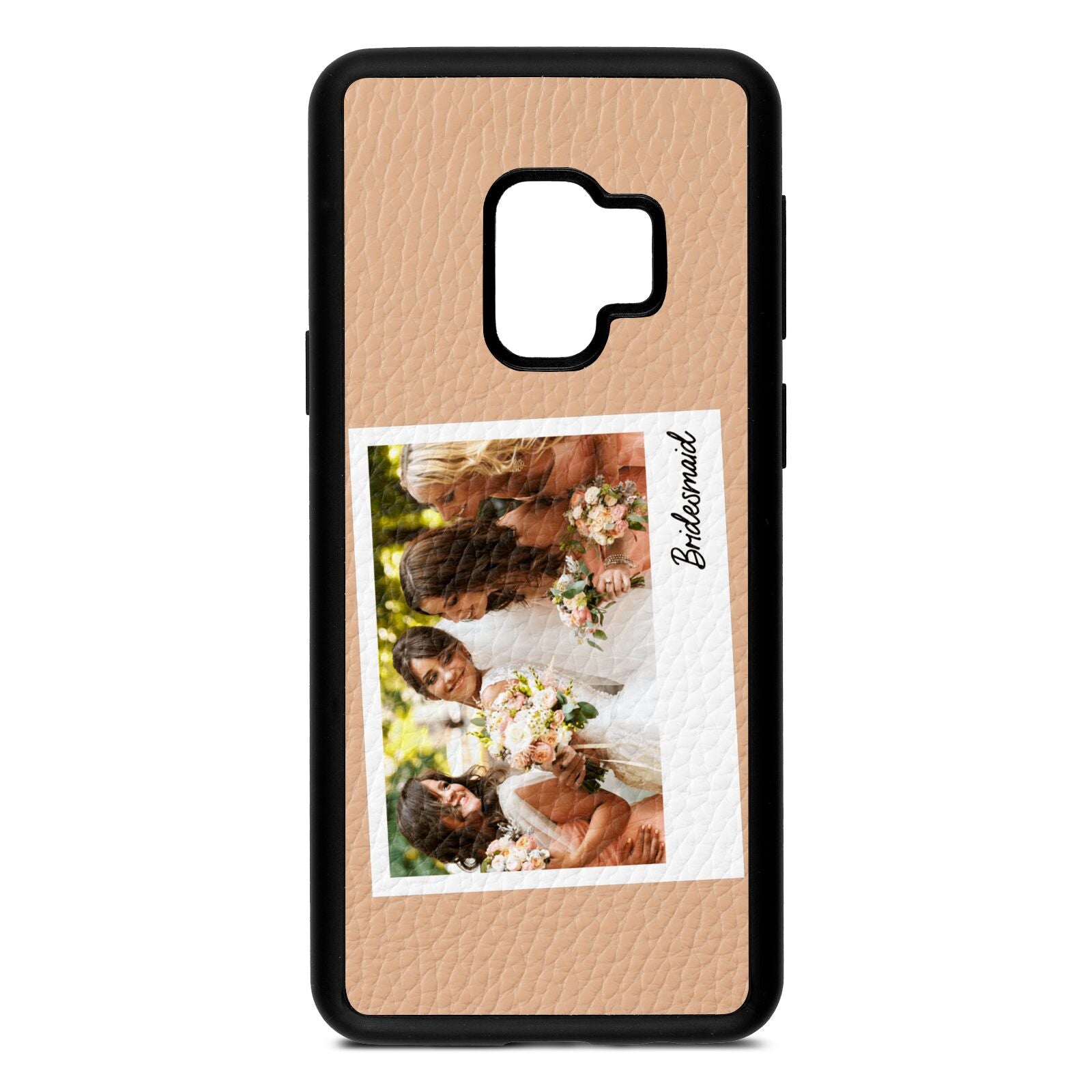 Bridesmaid Photo Nude Pebble Leather Samsung S9 Case