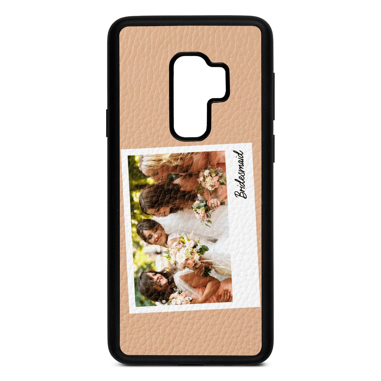 Bridesmaid Photo Nude Pebble Leather Samsung S9 Plus Case