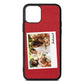 Bridesmaid Photo Red Pebble Leather iPhone 11 Case