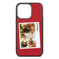 Bridesmaid Photo Red Pebble Leather iPhone 13 Pro Case