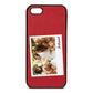 Bridesmaid Photo Red Pebble Leather iPhone 5 Case