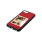 Bridesmaid Photo Red Pebble Leather iPhone 8 Case Side Angle
