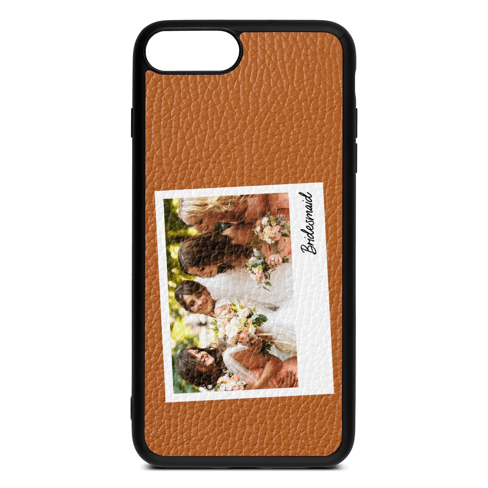 Bridesmaid Photo Tan Pebble Leather iPhone 8 Plus Case