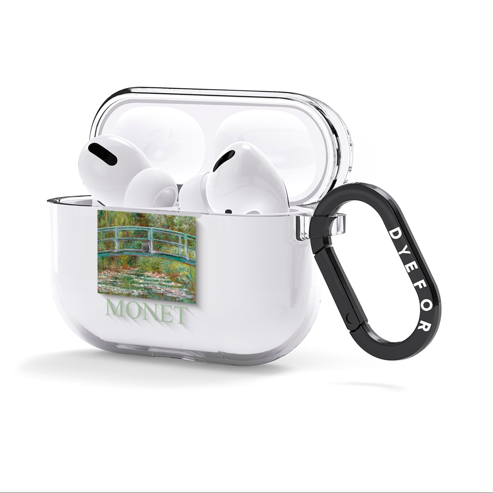 Bridge Over A Pond Of Water Lilies By Monet AirPods Clear Case 3rd Gen Side Image