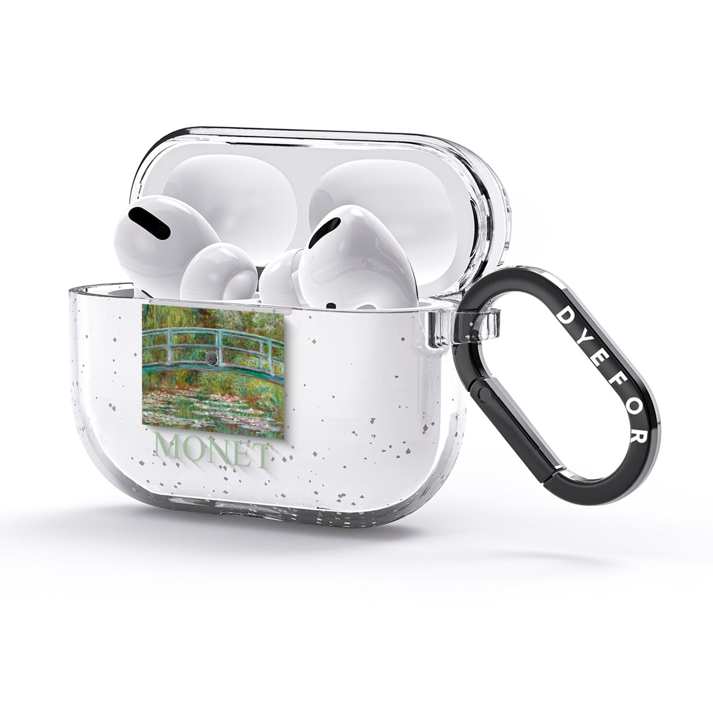 Bridge Over A Pond Of Water Lilies By Monet AirPods Glitter Case 3rd Gen Side Image