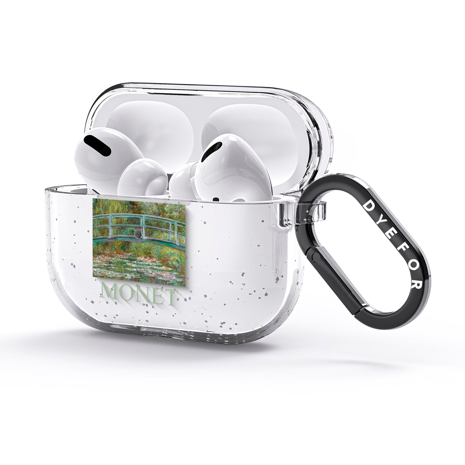 Bridge Over A Pond Of Water Lilies By Monet AirPods Glitter Case 3rd Gen Side Image